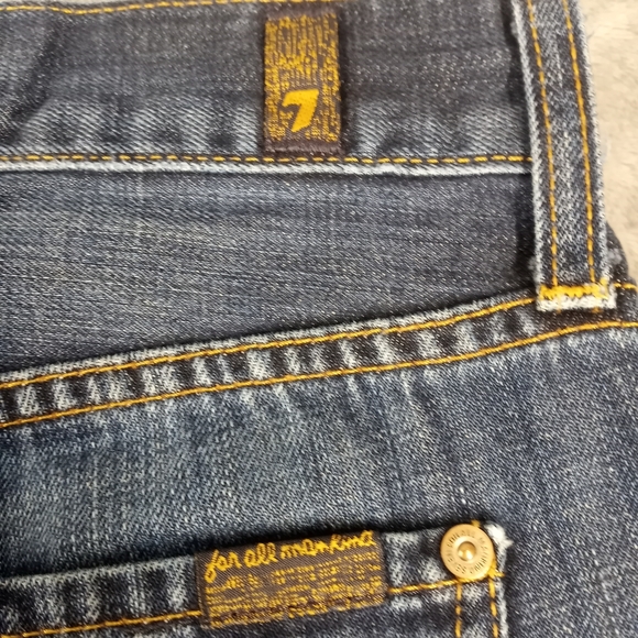 7 For All Mankind Mens Dark Wash Denim Jeans Size 34X30 - Picture 11 of 15